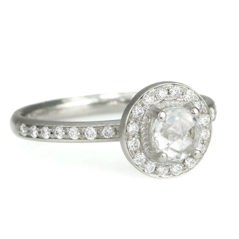 Seasonal Jewelry Clearance – Best Styles At The Lowest Prices White Gold and Rose-Cut Diamond Ring