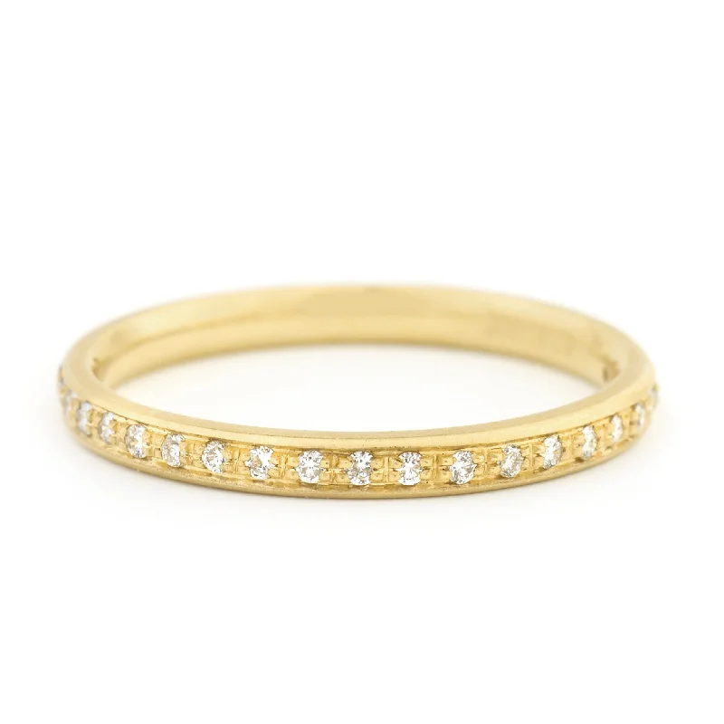 Luxury Meets Affordability – Jewelry Sale Live Now 18K Gold Half Pave Diamond Ring
