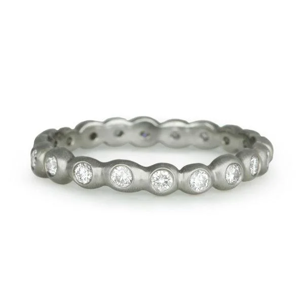 Trending Jewelry Styles Now At Limited-Time Discounts 14K White Gold and Diamond "Seed Band" Ring