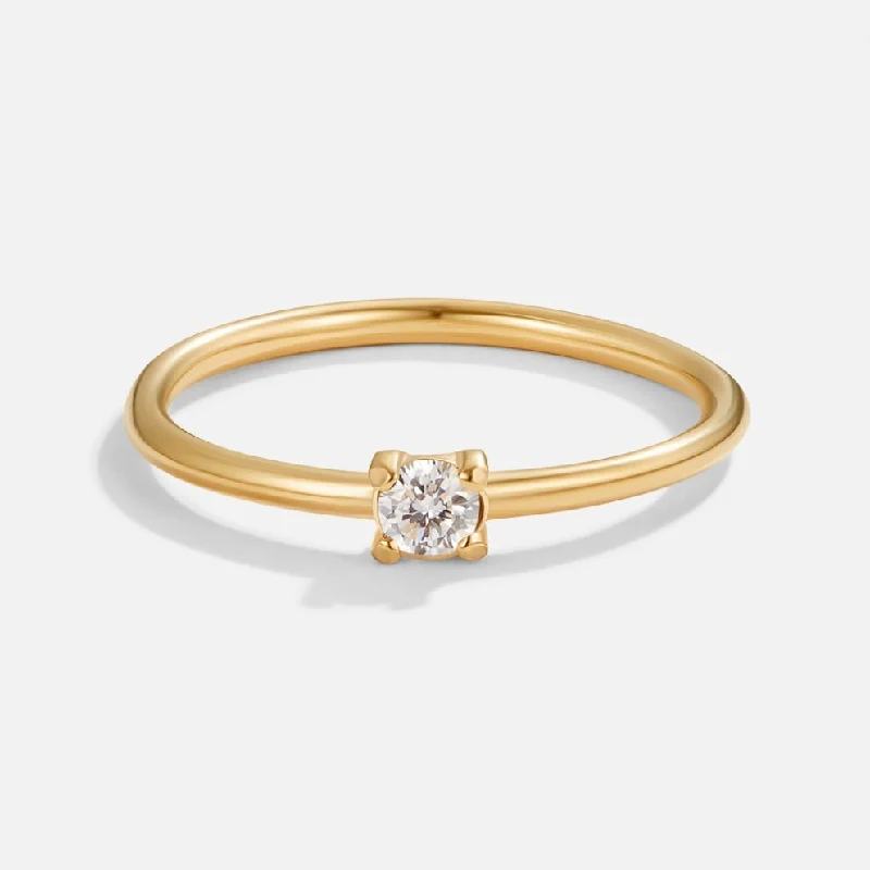 Elegant Jewelry, Exclusive Prices – Shop Now April Birthstone 18K Gold Ring
