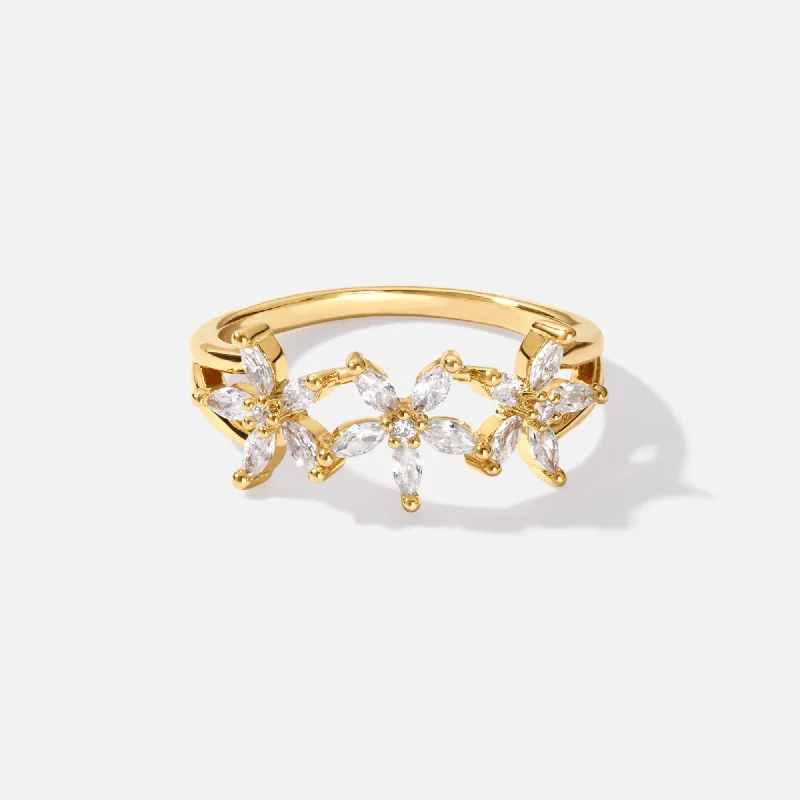 Shop Trending Jewelry With Exclusive Savings Blooming Crystal Flower Ring