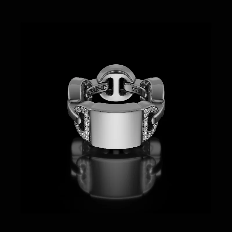 Affordable Luxury Jewelry – Style At A Great Price BRUTE CLASSIC TRI-LINK MONOGRAM WITH DIAMONDS