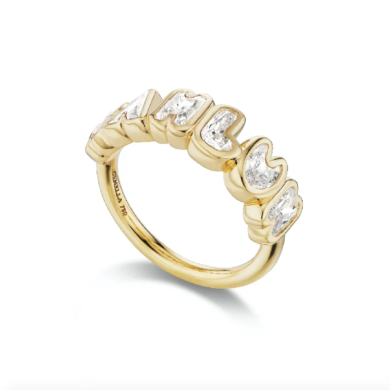 Shop Modern Jewelry Collections With Exclusive Discounts Bubble Bezel Diamond Word Ring
