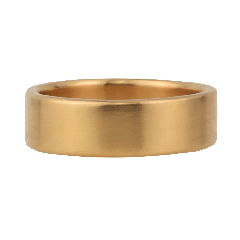 18K Rose Gold "Flat Band" Ring with Rounded Edges