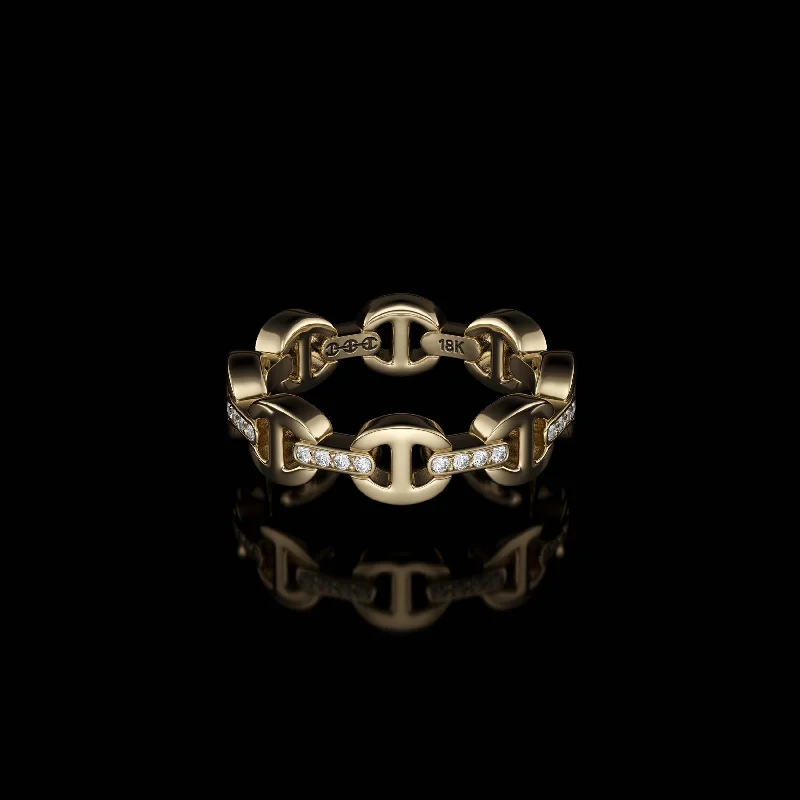 Limited-Time Offer On Premium Jewelry Collections DAME TRI-LINK WITH DIAMOND BRIDGES