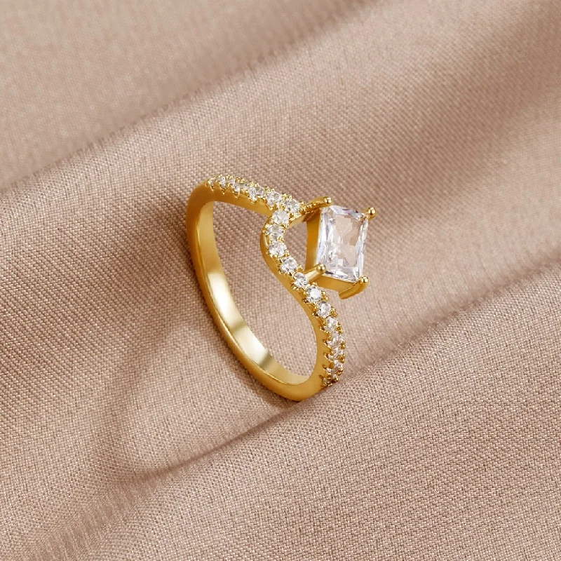 Breathtaking Jewelry, Breathtaking Prices Diana Square Cut Crystal Ring