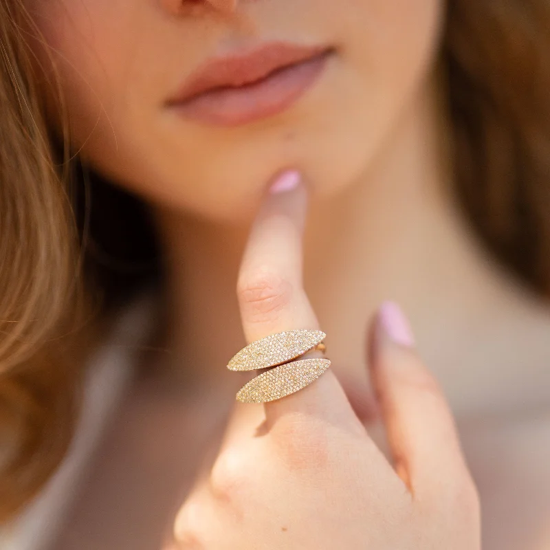 Affordable Glamour – Premium Jewelry For Less ELLA HORIZONTAL OVAL DIAMOND RING