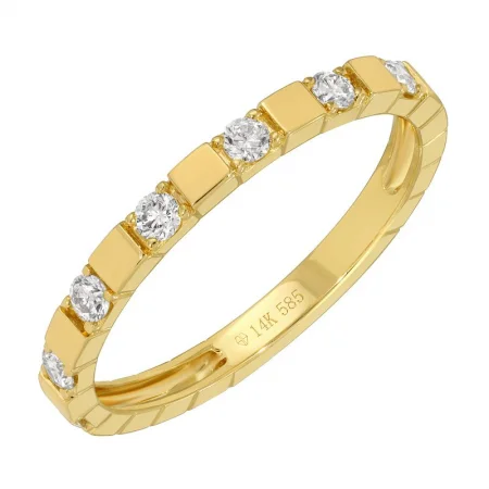 Exclusive Online Jewelry Sale – Don't Wait FRANKIE GOLD SQUARE PATTERN DIAMOND RING