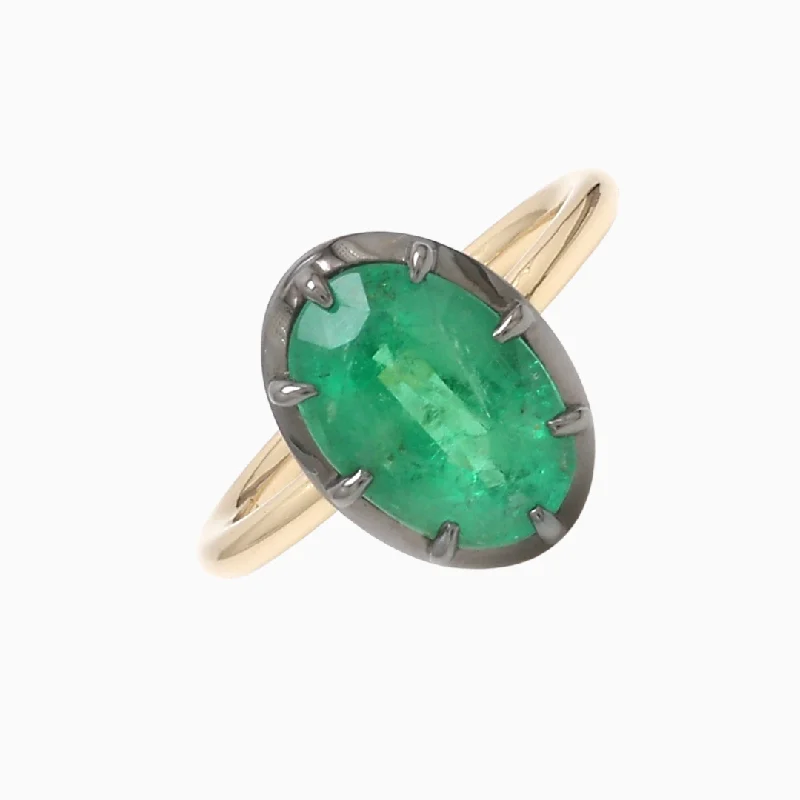 Elegant Jewelry At Unbeatable Offers – Shop Before It's Gone Georgian Cut-Down Oval Emerald Ring