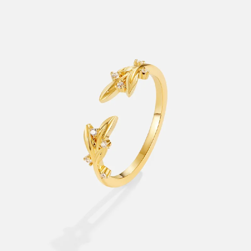 Exclusive Jewelry Sale – Shine For Less Gold & Crystal Vine Ring