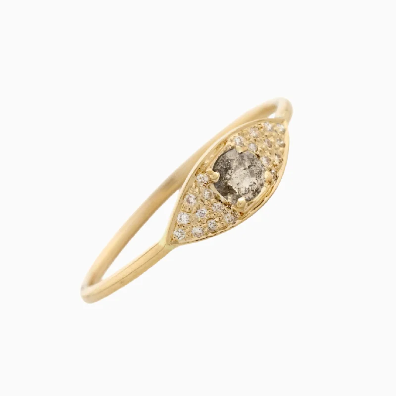 Elegant Jewelry Pieces At Unbelievable Prices Grey Diamond & Diamonds Full Eye Ring