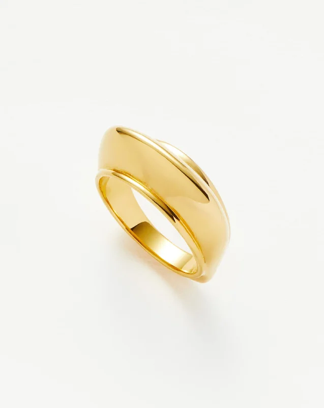 Shop Fine Jewelry With Exclusive Savings Hera Dome Stacking Ring | 18ct Gold Vermeil