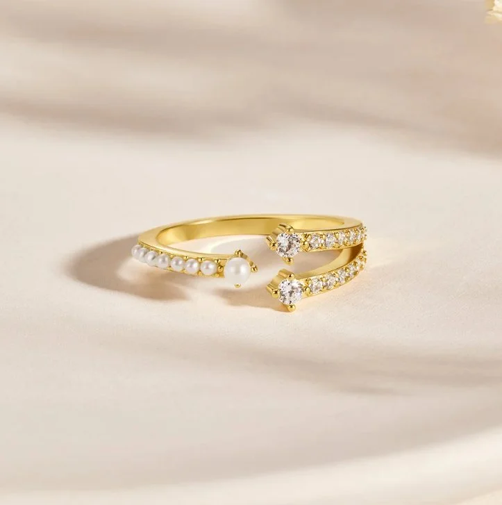 Luxury Jewelry Without The Luxury Price Tag Irish Crystal & Pearl Wrap Ring