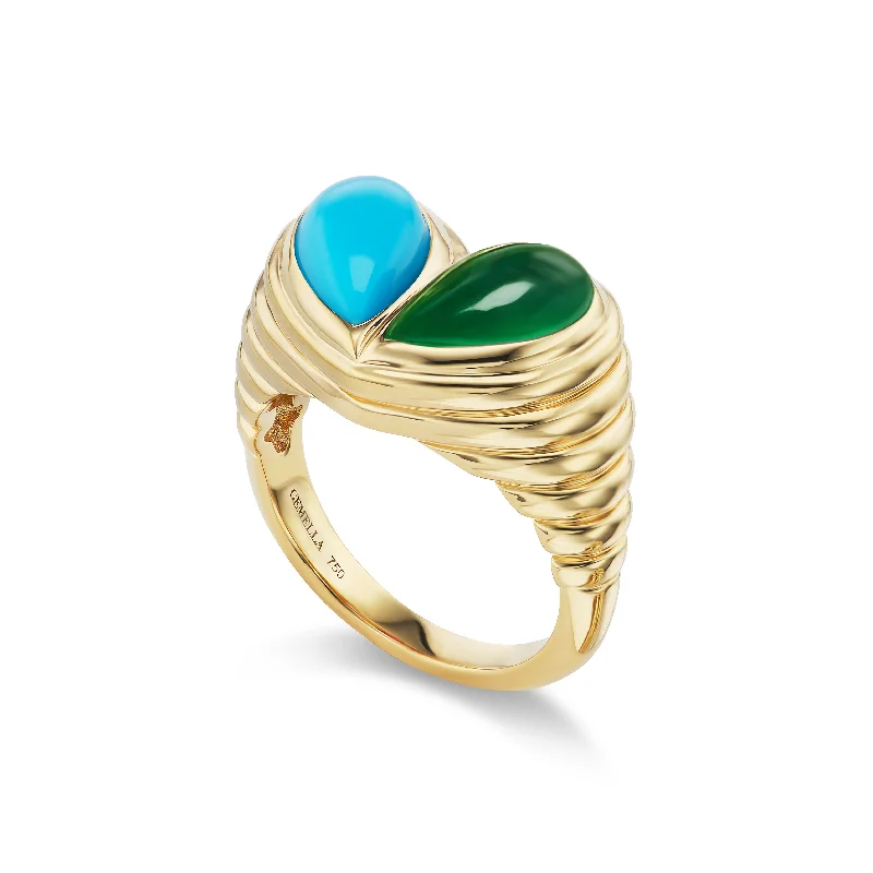 Flash Sale On Elegant Jewelry – Don't Miss Out Jumbo Sweetheart Ring Turquoise & Emerald