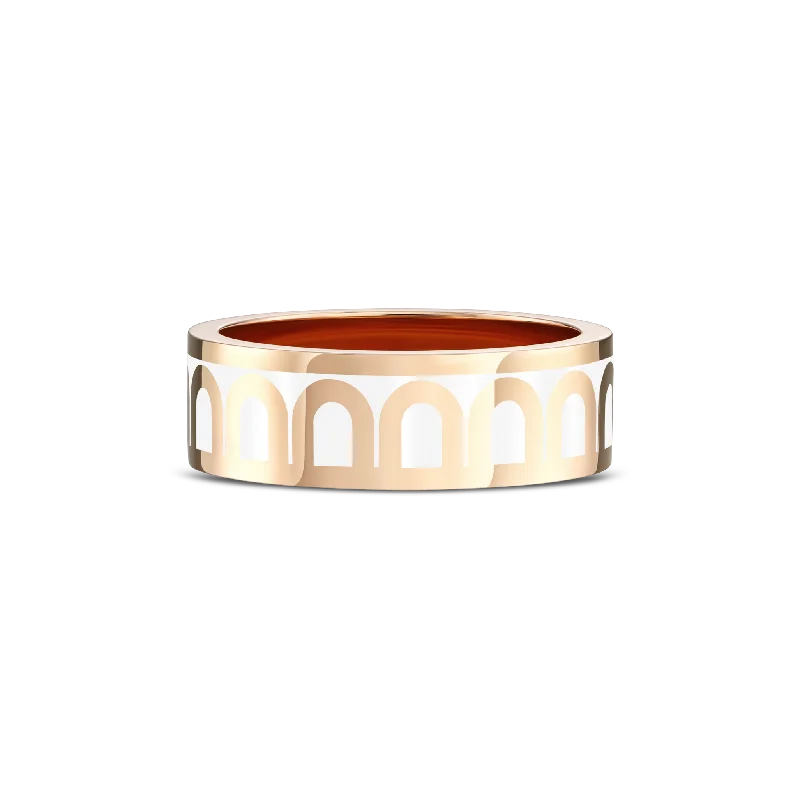 Shine Without Limits – Jewelry Sale Happening Now L'Arc de DAVIDOR Ring MM, 18k Rose Gold with Neige Lacquered Ceramic