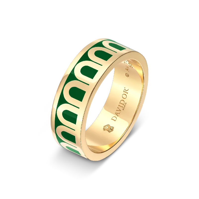 Bestselling Jewelry Now On Sale – Elevate Your Look L'Arc de DAVIDOR Ring MM, 18k Yellow Gold with Palais Royal Lacquered Ceramic
