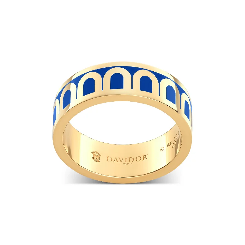 Limited-Time Jewelry Sale – Elegant Styles At Less L'Arc de DAVIDOR Ring MM, 18k Yellow Gold with Riviera Lacquered Ceramic