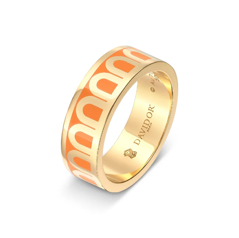 Luxury Jewelry At Unbeatable Discounts L'Arc de DAVIDOR Ring MM, 18k Yellow Gold with Zeste Lacquered Ceramic