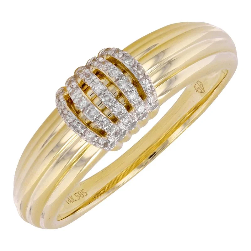 Last Chance To Grab Your Favorite Jewelry At A Discount LEAH FLUTED DIAMOND RING
