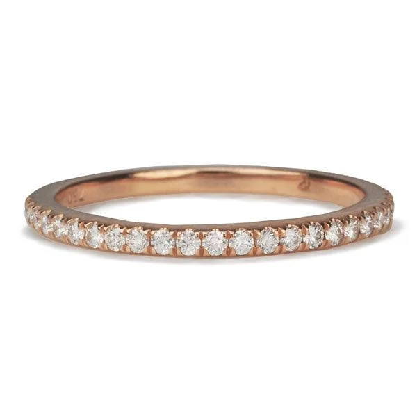 The Perfect Jewelry Piece At The Perfect Price Rose Gold Half Pave Diamond Ring