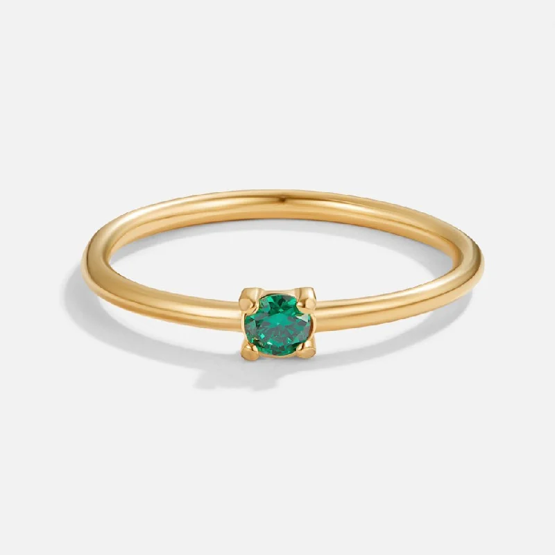 Get The Best Deals On Timeless Jewelry Pieces May Birthstone 18K Gold Ring