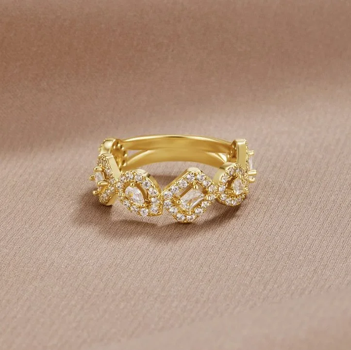 Handmade Pearl Jewelry For Timeless Elegance Milana Gold Crystal Ring