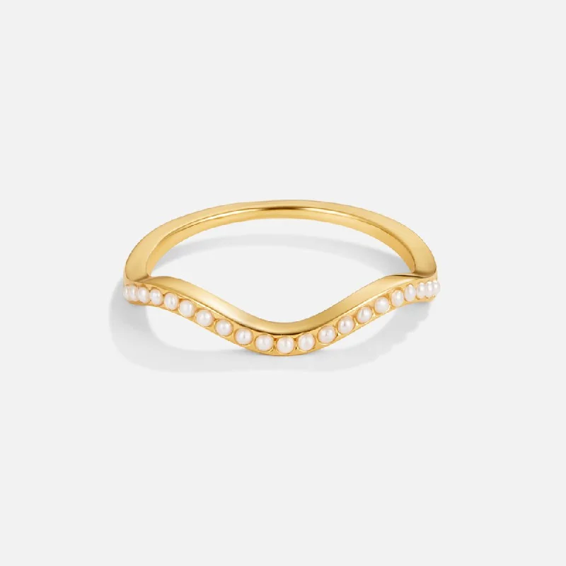 Exclusive Jewelry Offers – Sparkle For Less Mina Pearl Wave Ring