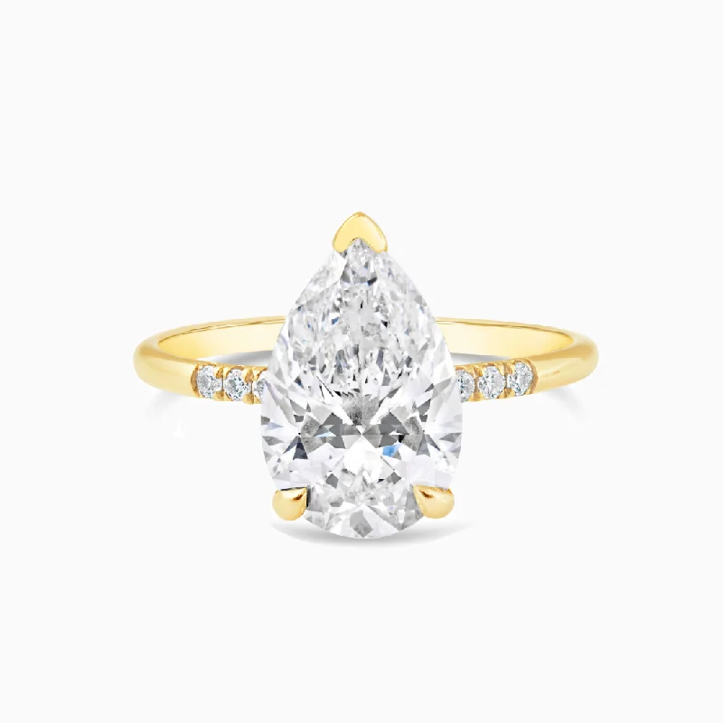 Stunning Statement Jewelry, Unbeatable Discounts Pear & Diamonds Ring