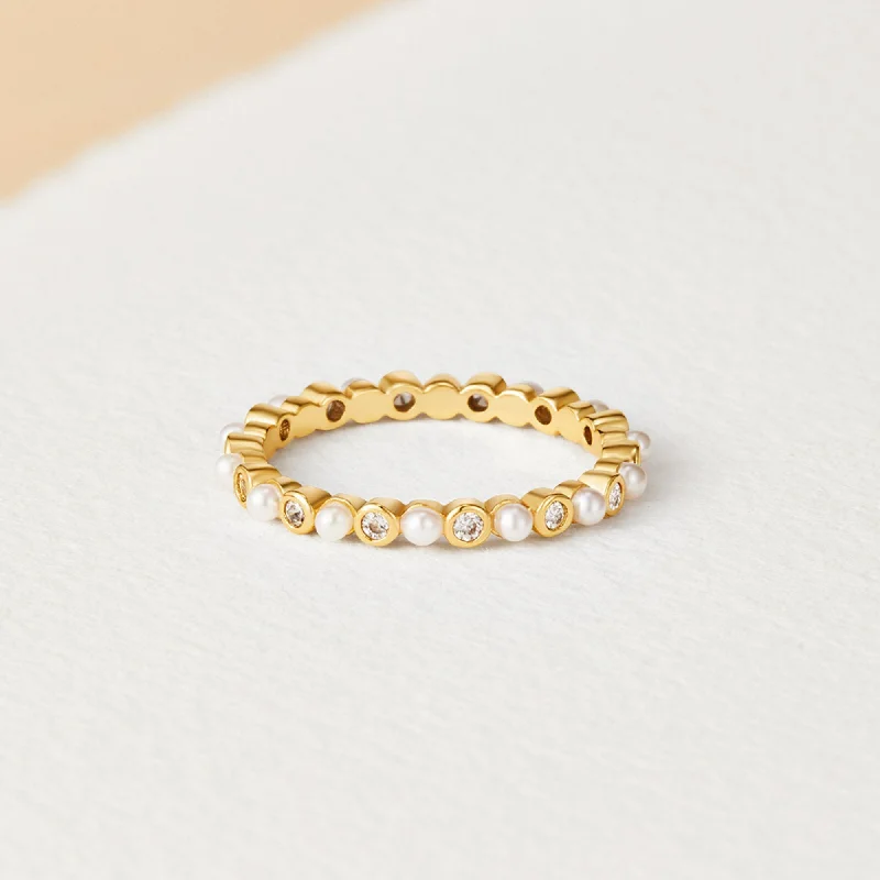 High-End Sparkle, Low-End Prices – Jewelry Sale Live Rita 18K Gold Bead Ring