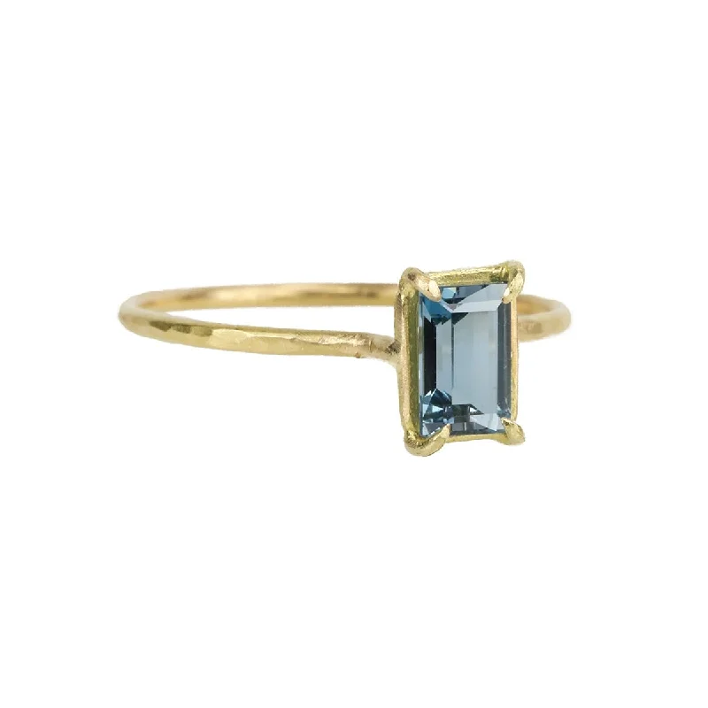 London Blue Topaz Baguette "Mini Gem" Ring