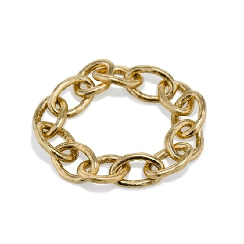 Stunning Jewelry At A Fraction Of The Price The "Dean" 14K Gold Heavy Link Chain Ring