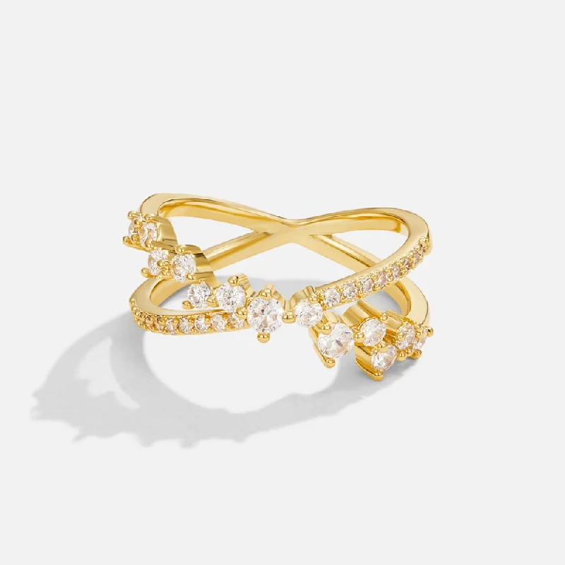 Shop High-Quality Jewelry At Jaw-Dropping Discounts Savannah Crossed Flower Ring