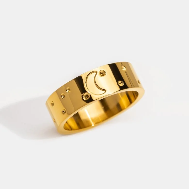 Timeless Elegance Now At Special Discounts Starry Moonlight Gold Ring