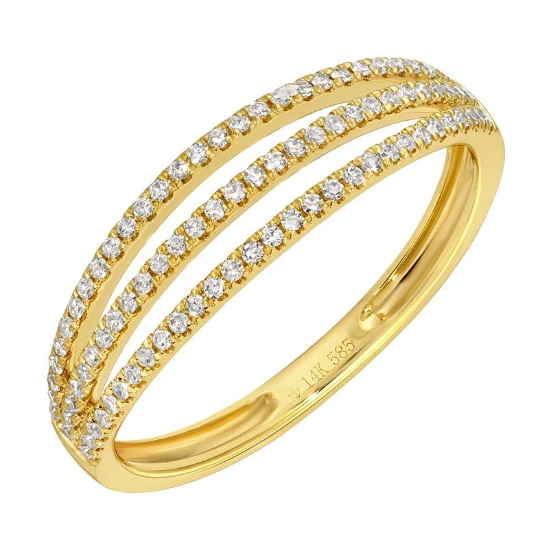 Shop Fine Jewelry With Amazing Deals STALLINA TRIPLE DIAMOND BAND RING