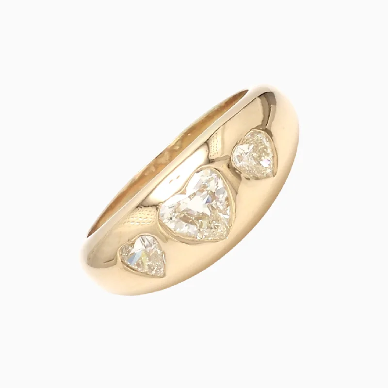 Exclusive Jewelry Bundles At Discounted Rates Three Diamond Hearts Gypsy Ring