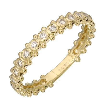 Elegant Jewelry, Affordable Luxury – Shop Now VERA  DIAMOND GOLD DOT RING.