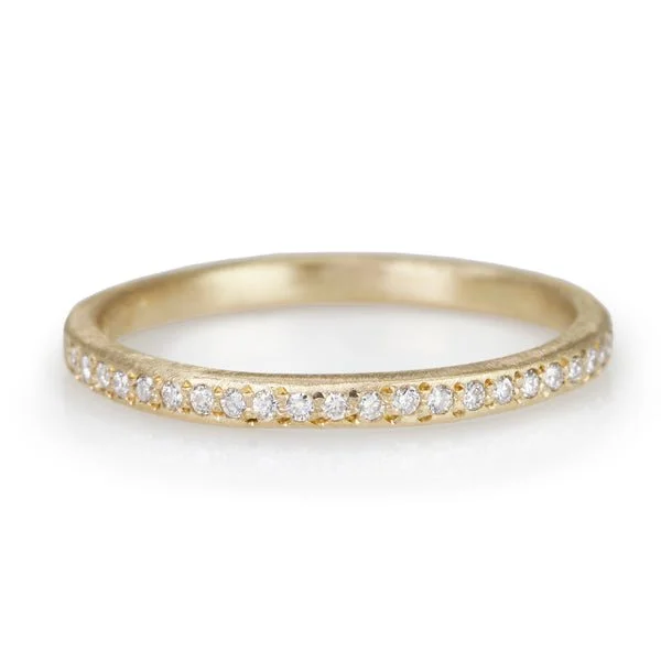Jewelry Deals That Outshine The Rest Gold and Pave Diamond Halfway Eternity Band