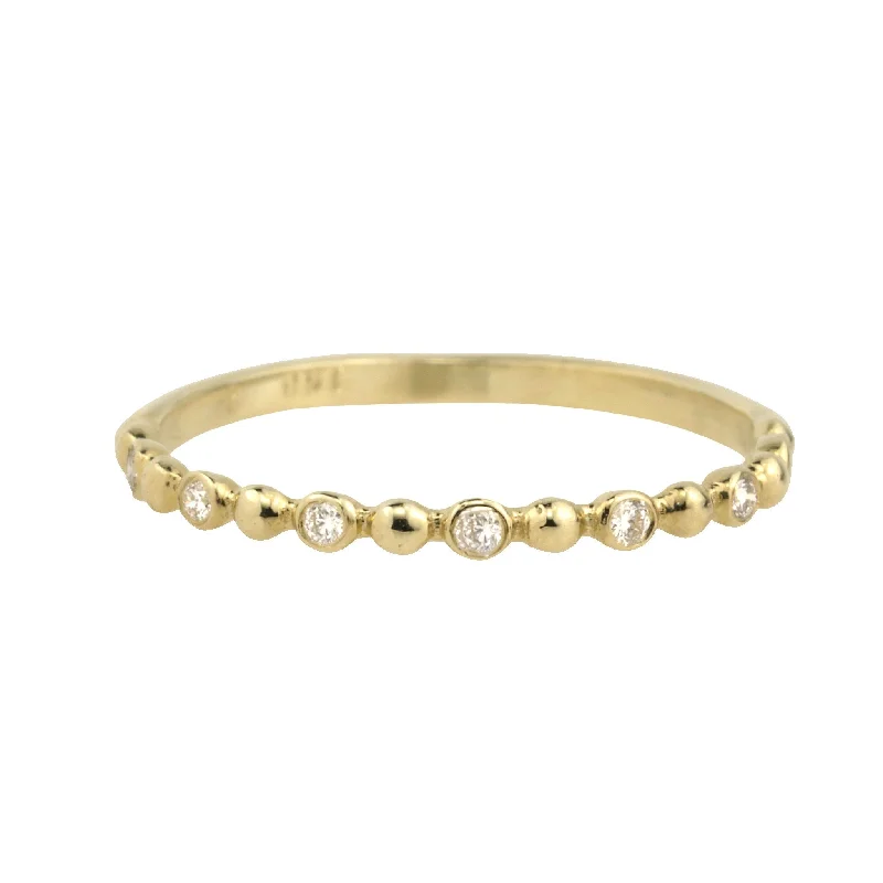 Exclusive Gemstone Jewelry At Special Prices 10K Gold "Dotted" Ring with 7 Diamond