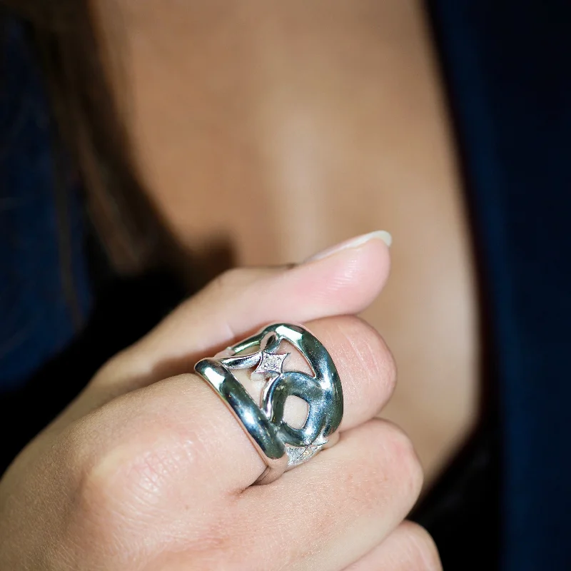 Personalized Jewelry Sale – Unique Gifts At Low Prices LARSEN  STERLING STATEMENT BAND RING