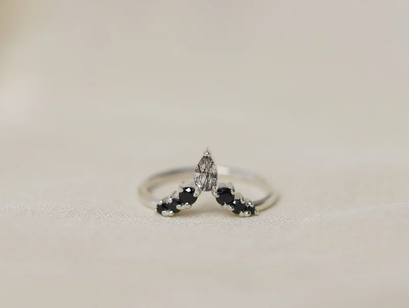 Best-Selling Jewelry Now Available At Special Deals Diadem Ring with Tourmalinated Quartz and Black Spinel Best-Selling Jewelry Now Available At Special Deals Diadem Ring with Tourmalinated Quartz and Black Spinel