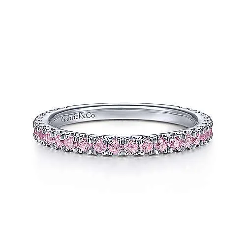 Flash Jewelry Sale – Get Stunning Pieces At Low Prices 14K W Gold 0.55cttw Pink Sapphire Band