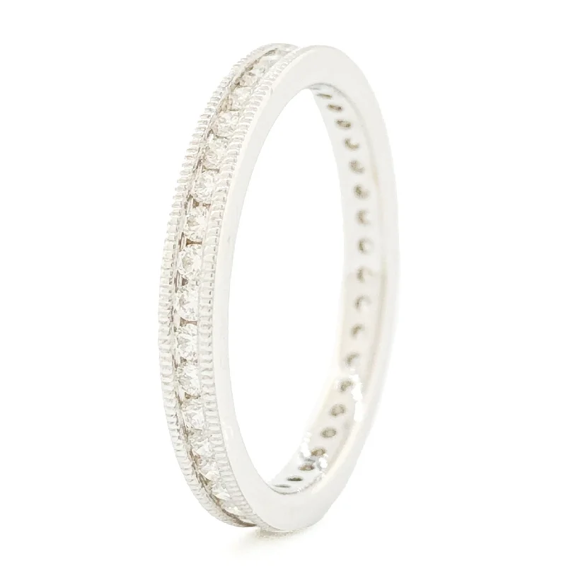 Make Your Outfit Shine With Discounted Jewelry 14K W Gold SI2/H 0.50cttw Diamond Channel Set Eternity Band