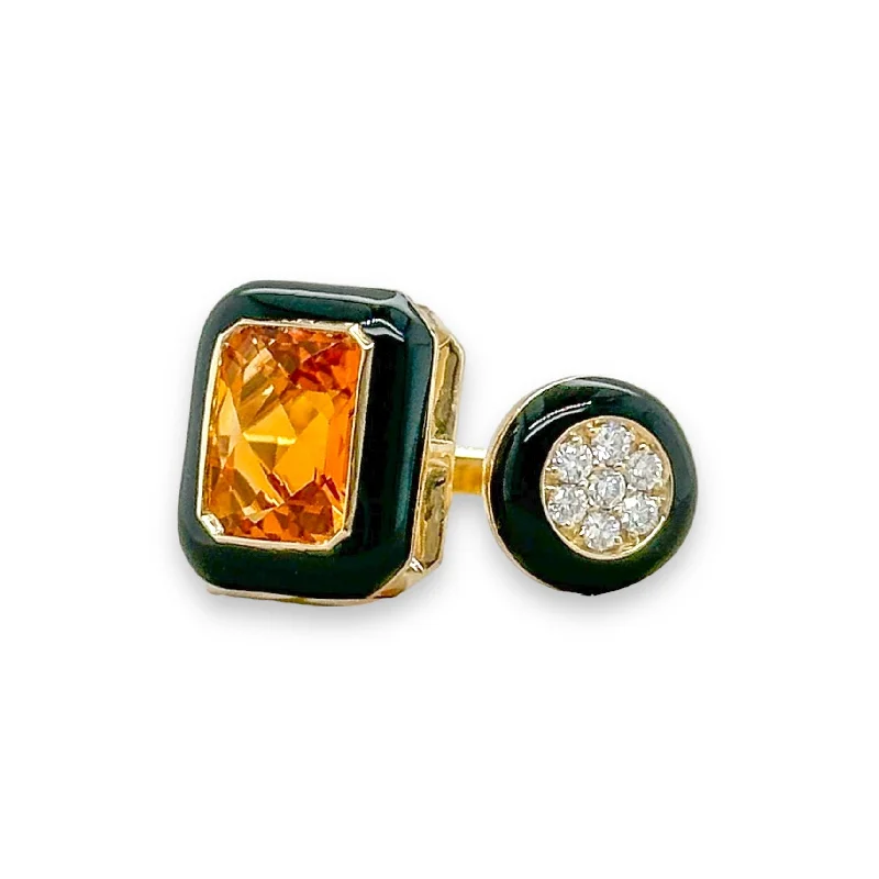 Limited-Stock Jewelry Sale – Shop Before It's Gone 14K Y Gold 0.10ctw Diamond and 1.53ct Citrine Ring