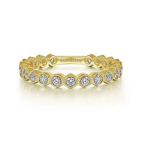 Sparkle For Less – Shop Our Limited-Time Jewelry Deals 14K Y Gold 0.44cttw Ladies Hexagonal Diamond Band