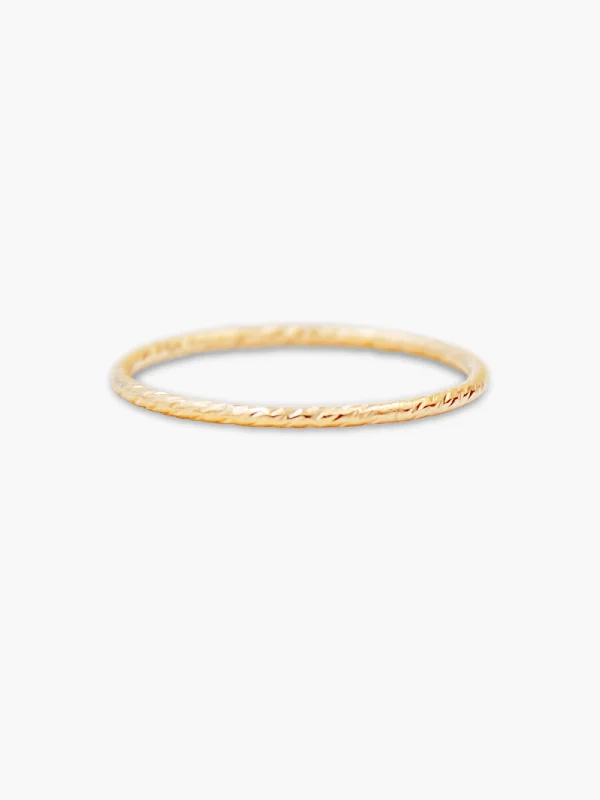 Dainty Floral Jewelry For Feminine Elegance 1mm Sparkle Stacker