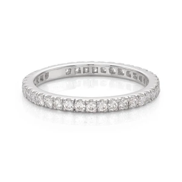 Big Discounts On Elegant Jewelry Collections All-rounder eternity band with 0.58 carats* of diamond simulants in 14 carat white gold