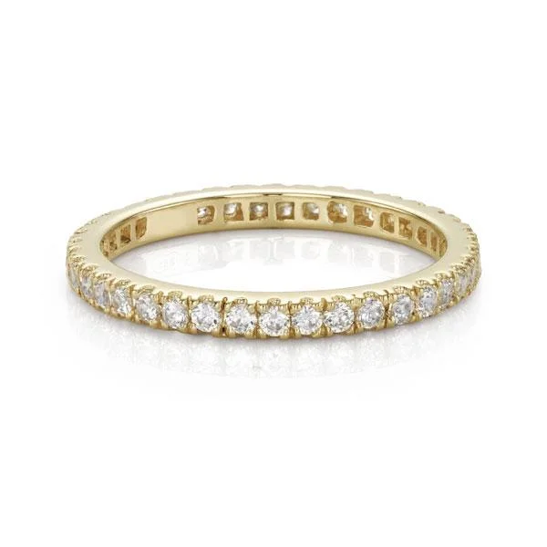 The Perfect Jewelry Piece At The Perfect Discount All-rounder eternity band with 0.58 carats* of diamond simulants in 14 carat yellow gold