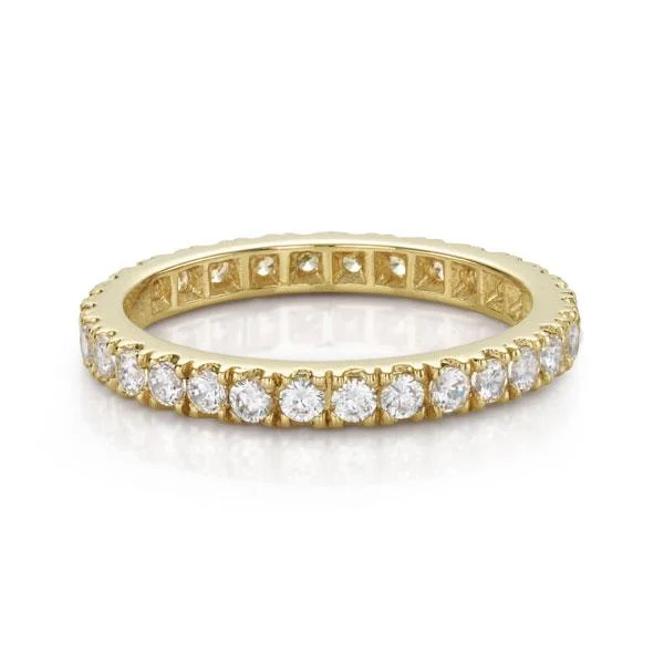Upgrade Your Jewelry Collection For Less All-rounder eternity band with 0.9 carats* of diamond simulants in 14 carat yellow gold
