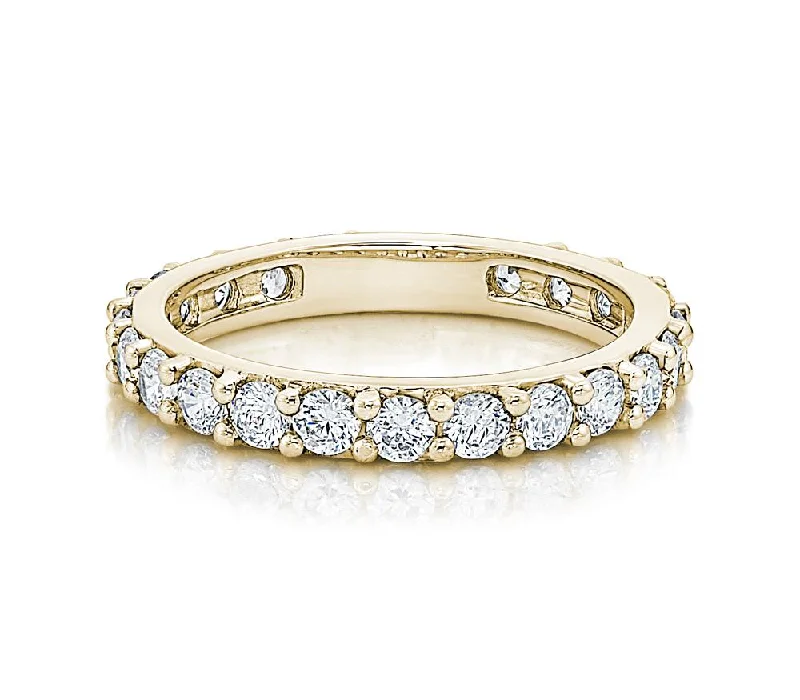 Modern Statement Jewelry For Bold Styling All-rounder eternity band with 1.5 carats* of diamond simulants in 14 carat yellow gold Modern Statement Jewelry For Bold Styling All-rounder eternity band with 1.5 carats* of diamond simulants in 14 carat yellow gold