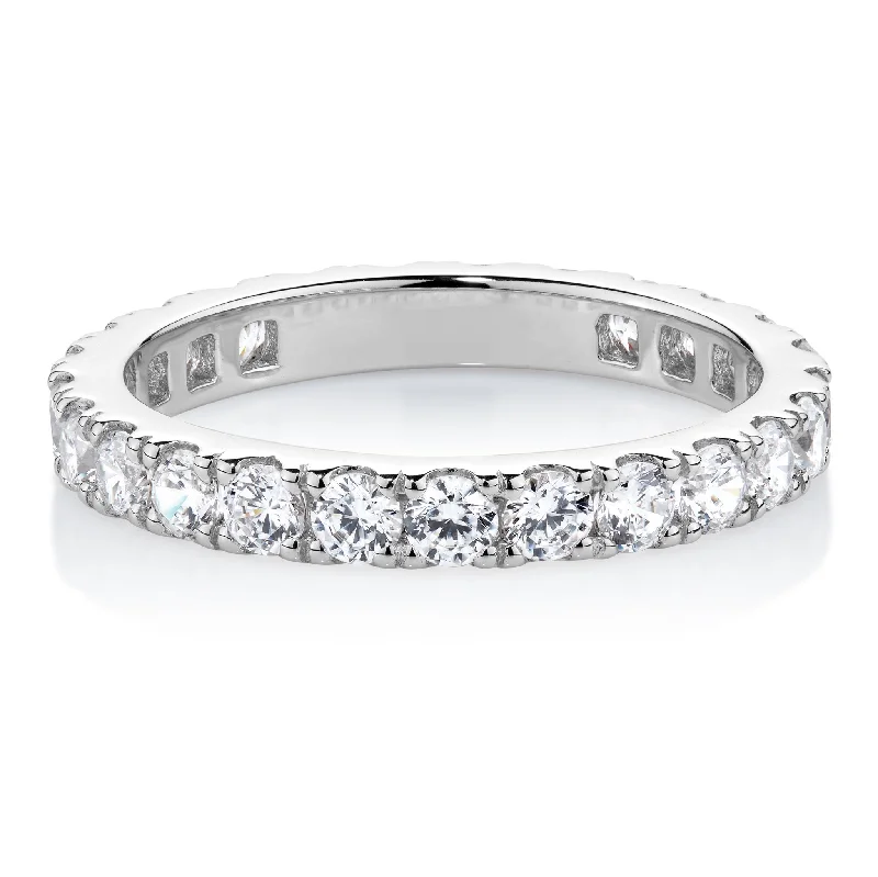 Best Jewelry Deals – Premium Quality At Exclusive Discounts All-rounder eternity band with 1.56 carats* of diamond simulants in 14 carat white gold